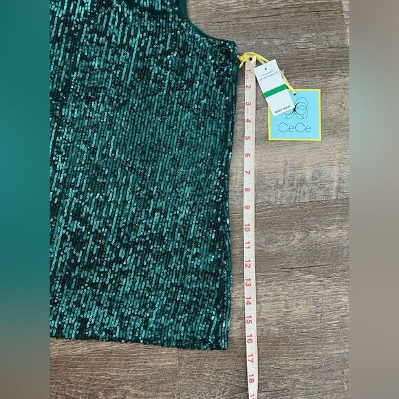Cece Sequin Keyhole Back Tank-Size Large - Picture 10 of 10